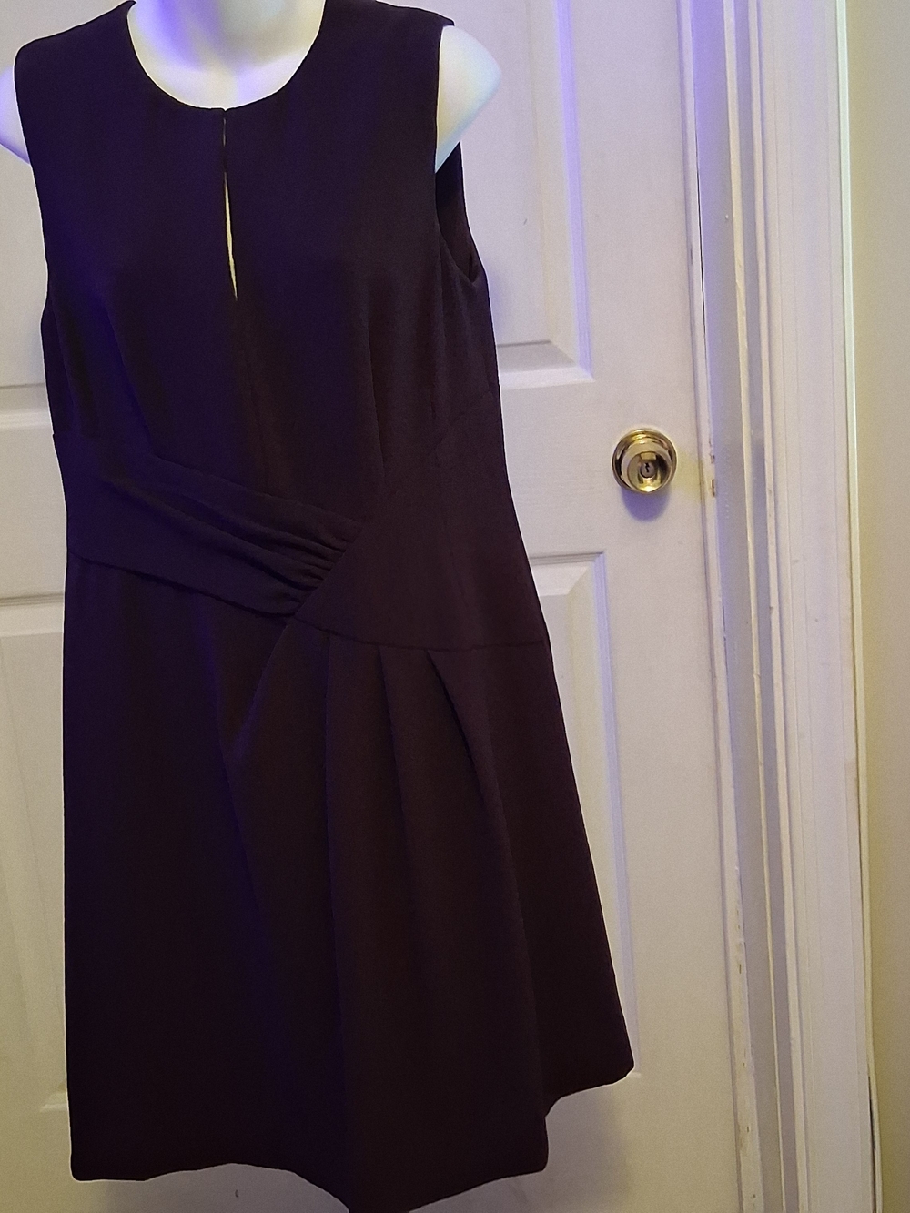 Nanette Lepore Sleeveless Deep Purple A-Line Dress